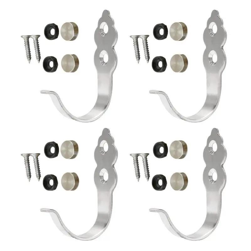 

Bathroom Towel Hooks 4 Pcs Stainless Steel Heavy Duty Hooks For Wall Stainless Steel Utility Hooks Hat Hangers For Wall Hooks