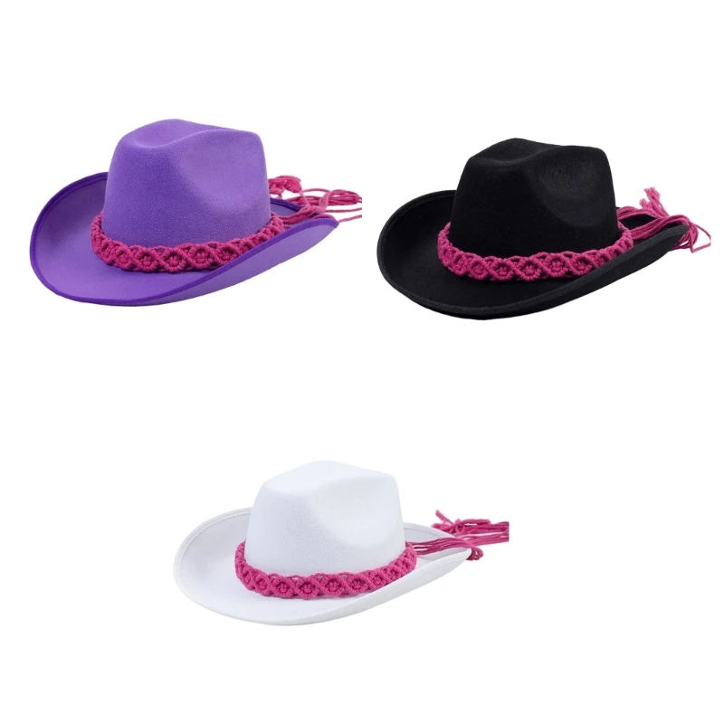 

Lightweight Cowgirl Hat Woman Men Ladies Cowboy Hat Christmas Party British Hat Adult Banquet Party Cowboy Hat Dropship