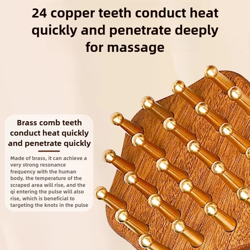 Brass Gua Sha Massage Tool for Deep Tissue Massage Lymphatic Drainage Muscle Pain Relief Head Neck Leg Body Meridian Therapy