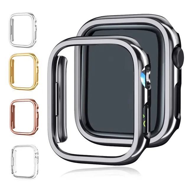 Coque pour Apple Watch 40mm 41mm 44mm 45mm, cadre rigide en PC, sans écran, antichoc, léger, iWatch SE série 9 8 7 6 5 4 1