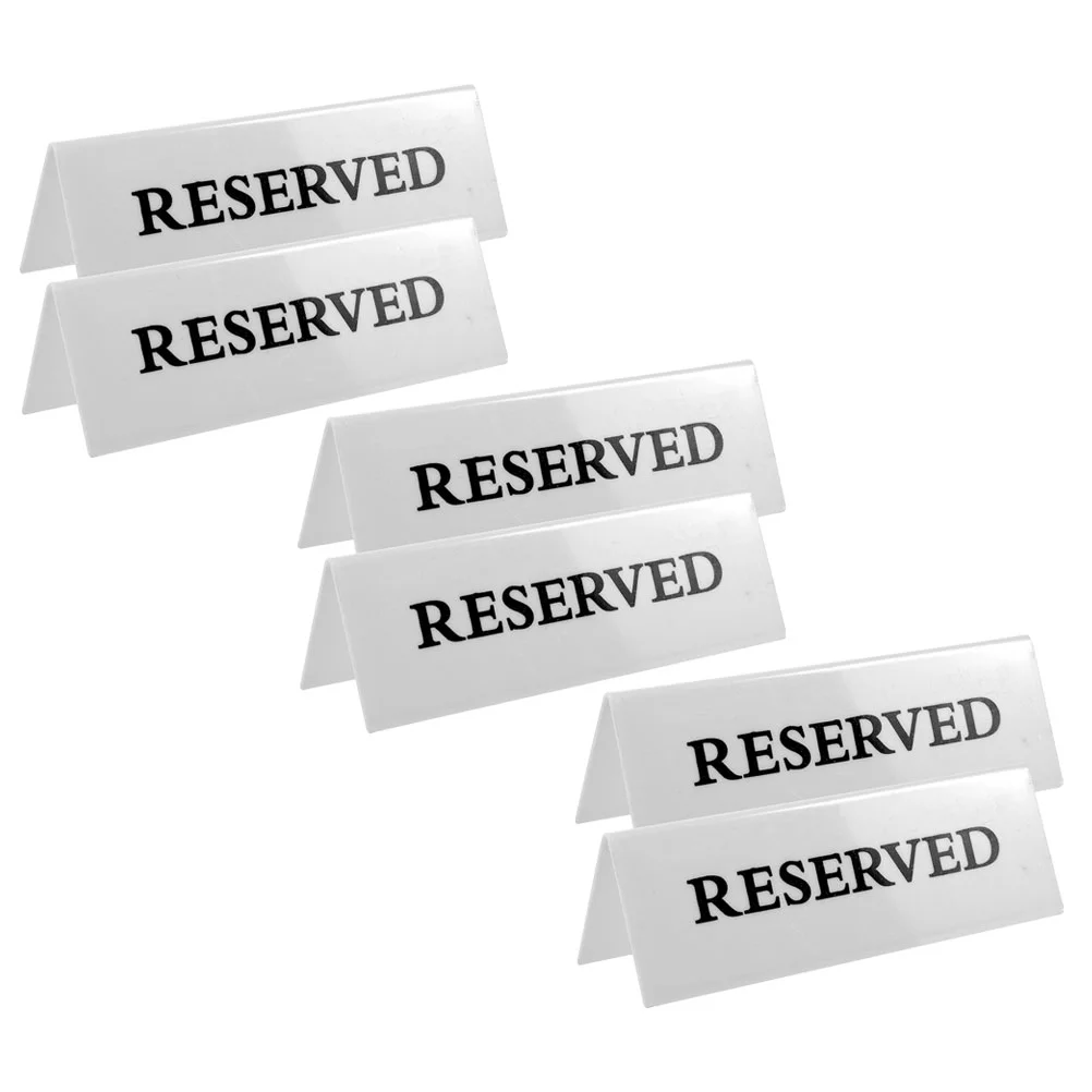 

6pcs Tents Wedding Party Tent Reserved Seats Sign Reserved Table Sign