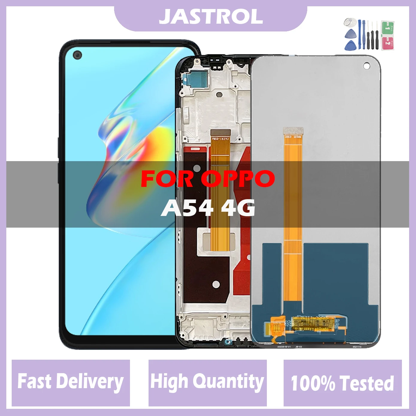 Nuovo Lcd Originale Per Oppo A54 4G Cph2239 Display Lcd Touch Screen Digitizer Assembly Con Cornice Per Oppo A54 5G Cph2195 Opg02