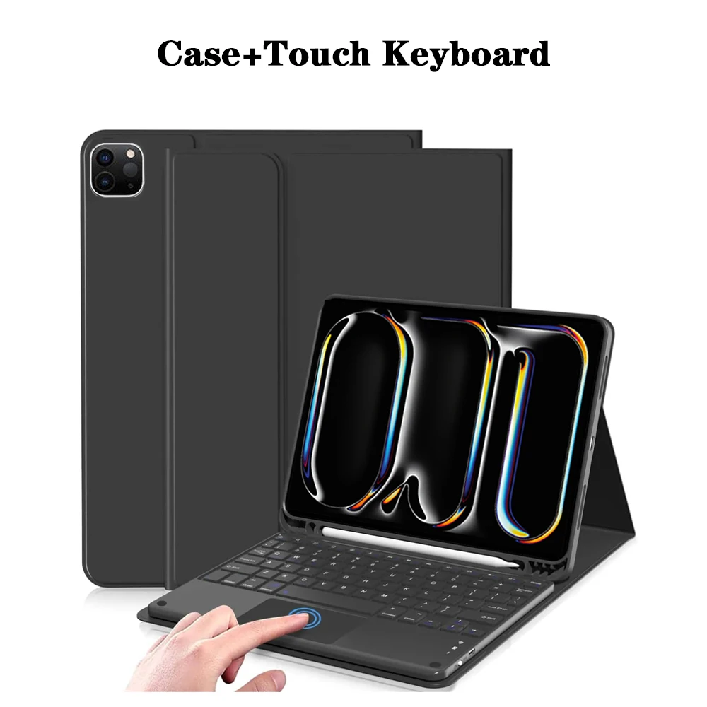 Enhanced Keyboard Case with Detachable Magnetic Cover and Integrated Pencil Holder