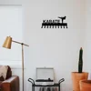 Karate Sparring Medal Hanger & Belt Rack: 14.5 Inches Wide with 10 Hooks, Metal Wall Art for Displaying Achievements and Belts" 5