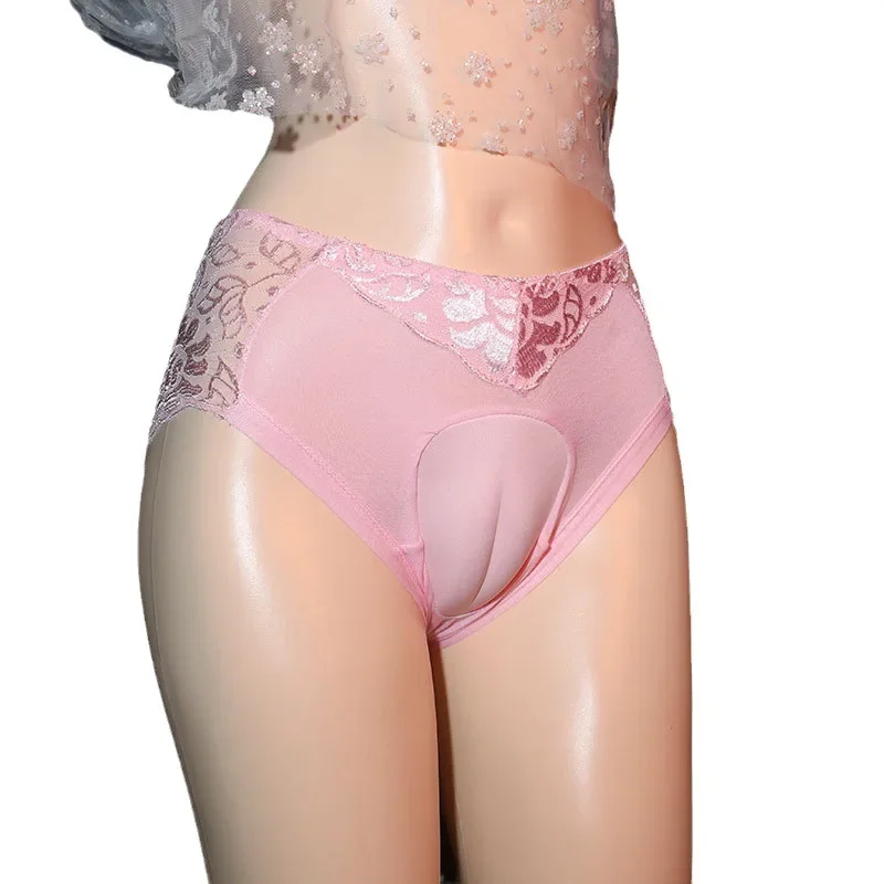 Men's Camel Toe Lace Lingerie for Crossdresser, Transgender