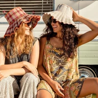 USPOP Fashionable foldable pleated straw hat with large brim waterproof Straw sun hat 2 size available