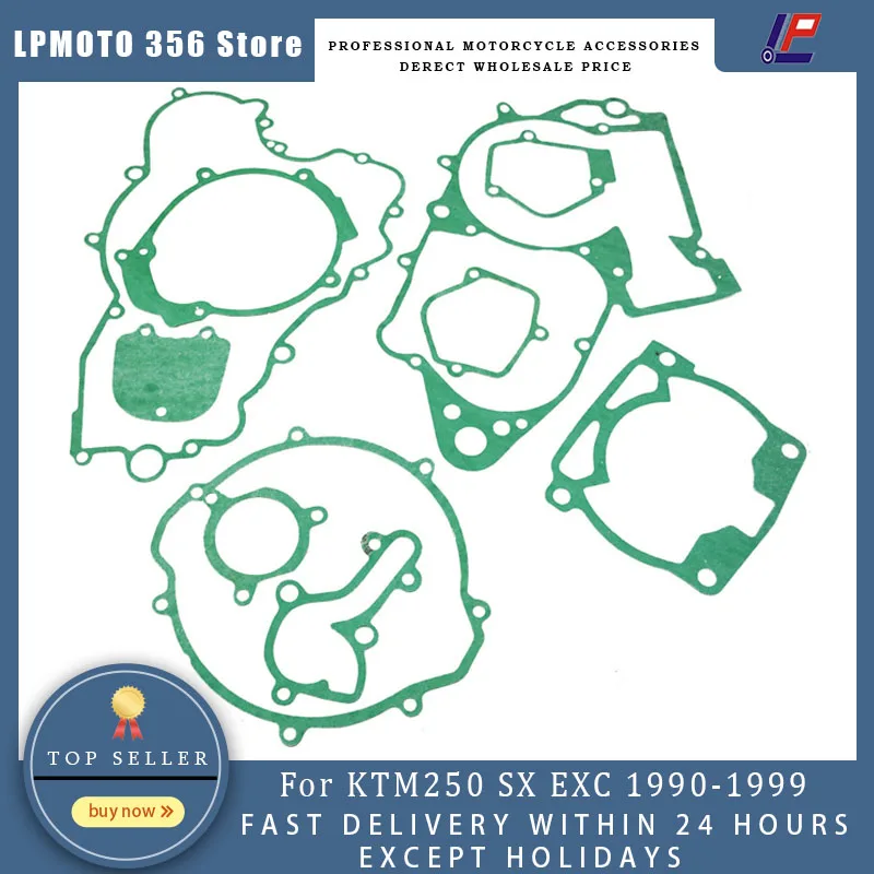 

Прокладки для двигателя мотоцикла включают Чехлы для Картера, Комплект прокладок цилиндра для 250 SX EXC 1990-1999