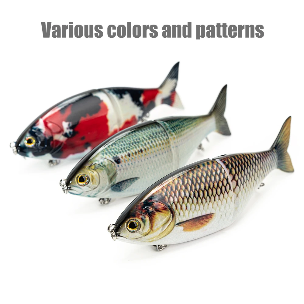 7inch 2.89oz Fishing Lures 3 Sections Soft Tail Floating Wobbler