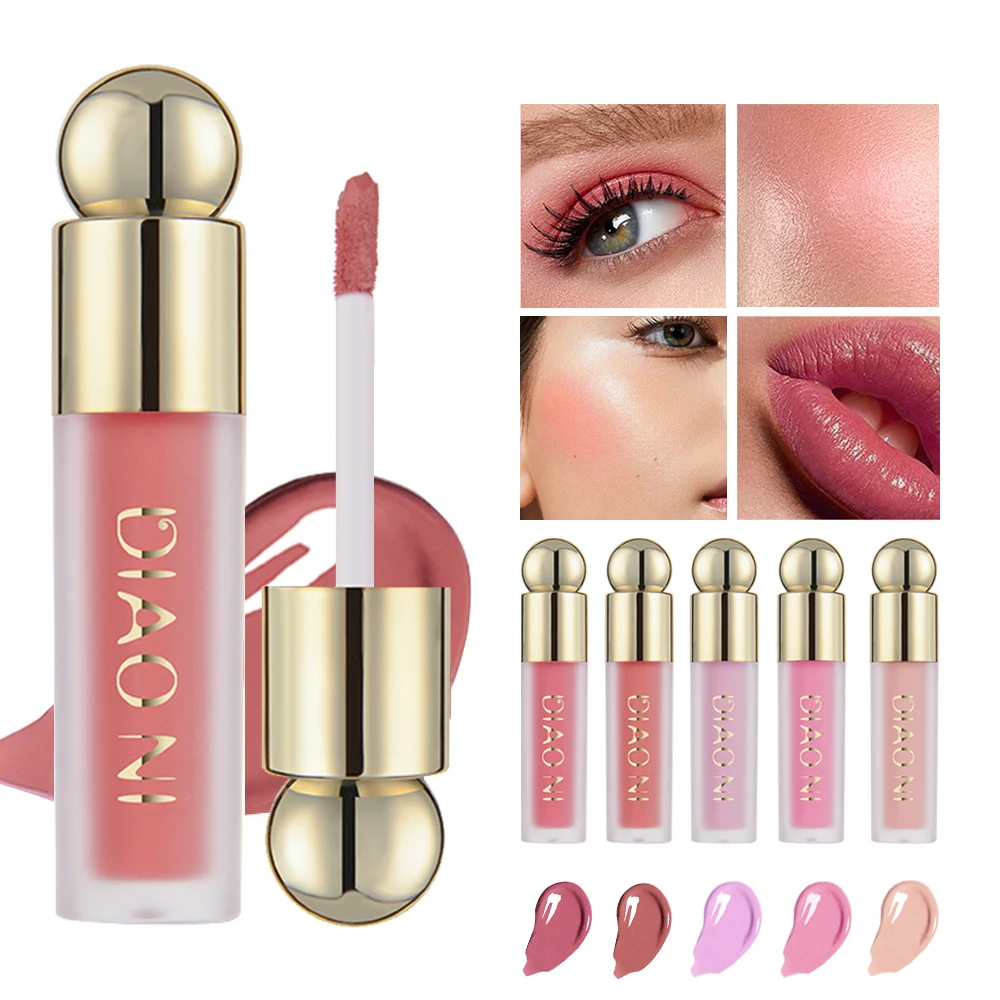 Liquid Blush Soft Matte Liquid Cream Blush Makeup Lightweight Beauty Blush Makeup for Long-Lasting Natural Velvet Liquid Blusher 5