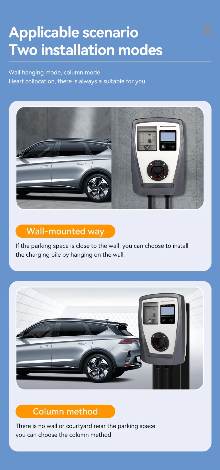 EKEC 7.6kw 32a type 2 electric vehicle charger car charging station 22kw wallbox