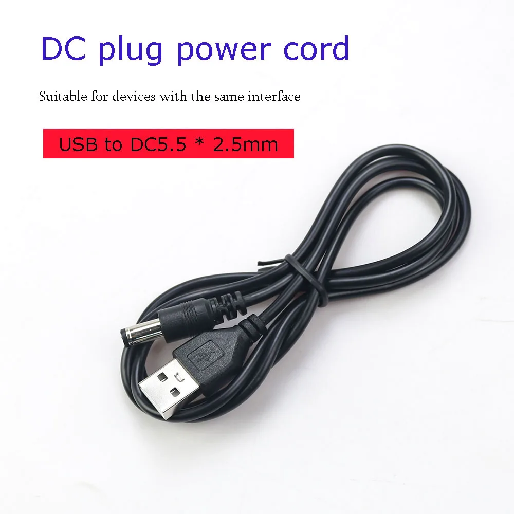 

USB to DC5.5 * 2.5 power cord, 1-meter DC DC5525 charging cable, router speaker LED data cable