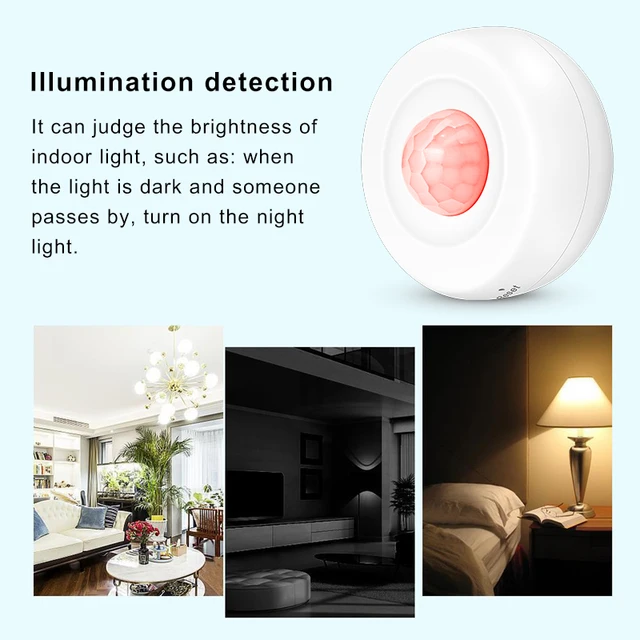 Tuya Smart WiFi Light + PIR Motion Sensor Smart Home Infrared Passive Detector App Real-time Control Support Alexa Google Home 3