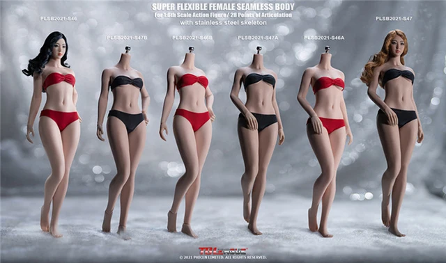 TBLeague Phicen Seamless Corpo Flexível Boneca, Feminino Pálido e