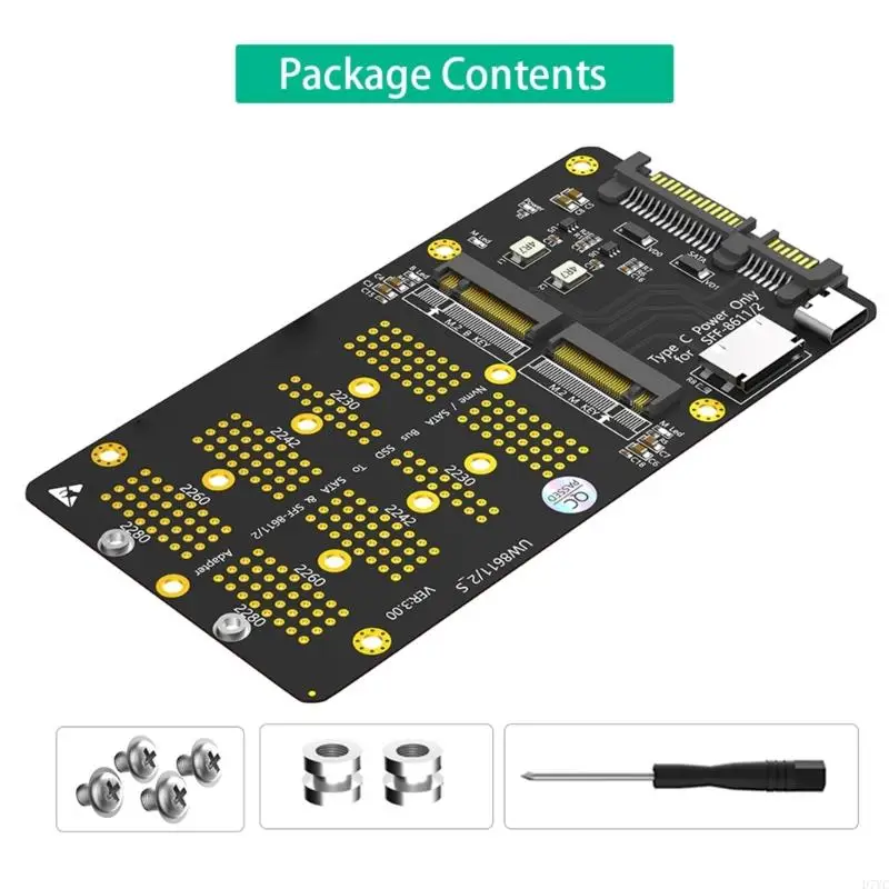 D7YC M.2 SATA3 to SATA3 and M.2 NVME to SFF-8611 Interfaces Conversion Card for PC
