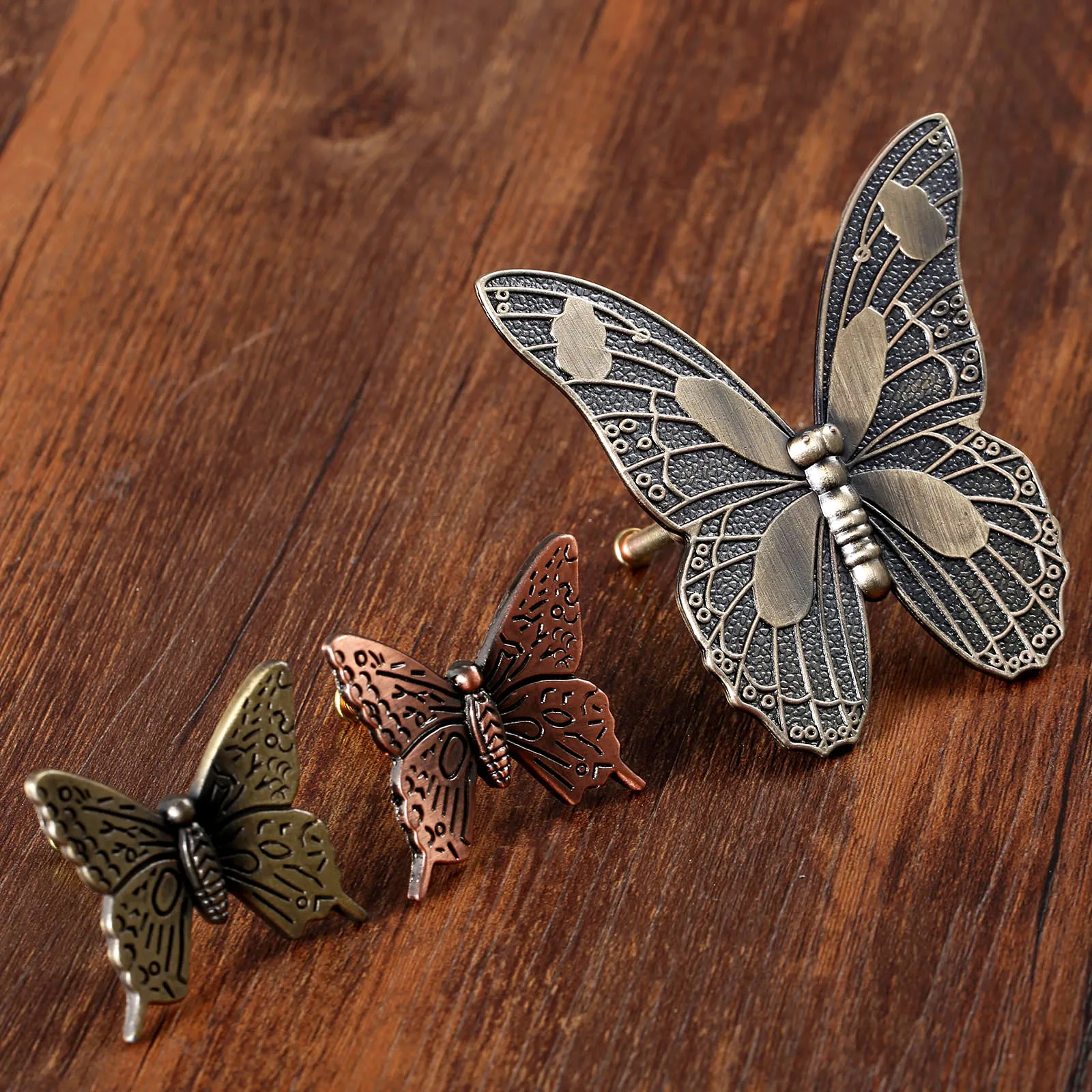 Furniture Knobs 1/2pcs Butterfly Handle Antique Bronze Pull Knob