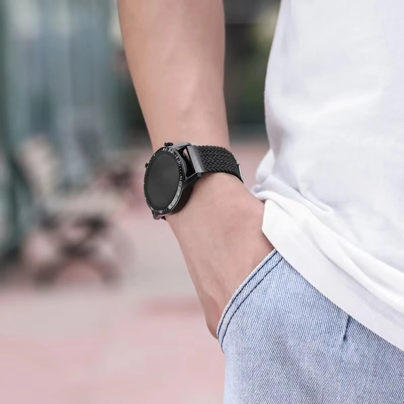 Adjustable Woven Nylon Watch Strap, 20mm/22mm - Universal Fit