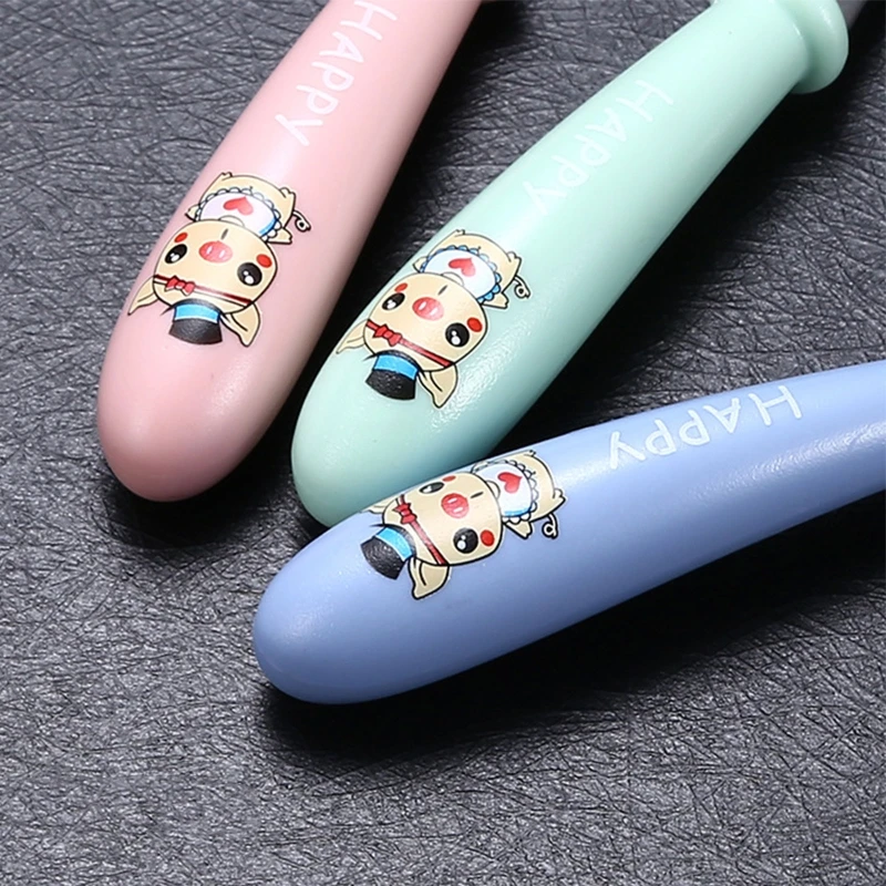 2 Pcs Baby Stainless Steel Spoon Fork Set Infant Feeding Cartoon Cutlery Utensils Toddler Children Tableware A2UB