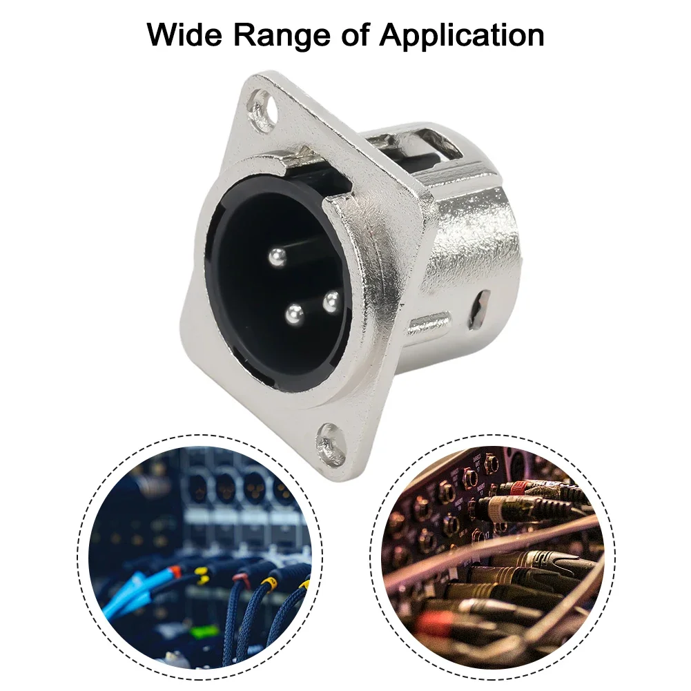 

3Pin XLR Socket Male Female Panel Mount Chassis Socket Mic Jack Audio Connector With Solder Terminals For Patch Bay Snake Cable