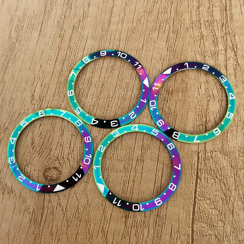 Bezel 38mm Insert Metal Watch Colourful Bezel Watch Alloy Watch