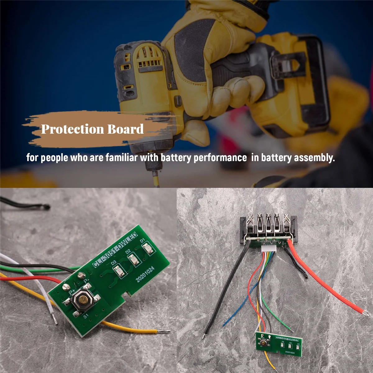 2Pcs DCB200 Li-Ion Battery PCB Charging Protection Circuit Board For Dewalt 18V 20V DCB201 DCB203 DCB204