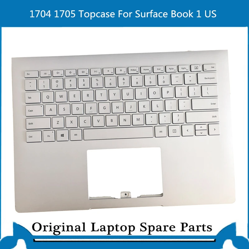Originale 13.5 "Per Microsoft Surface Book 1 Top Case Keyboard Palmrest Cover Con Retroilluminazione 1704 1705 Us