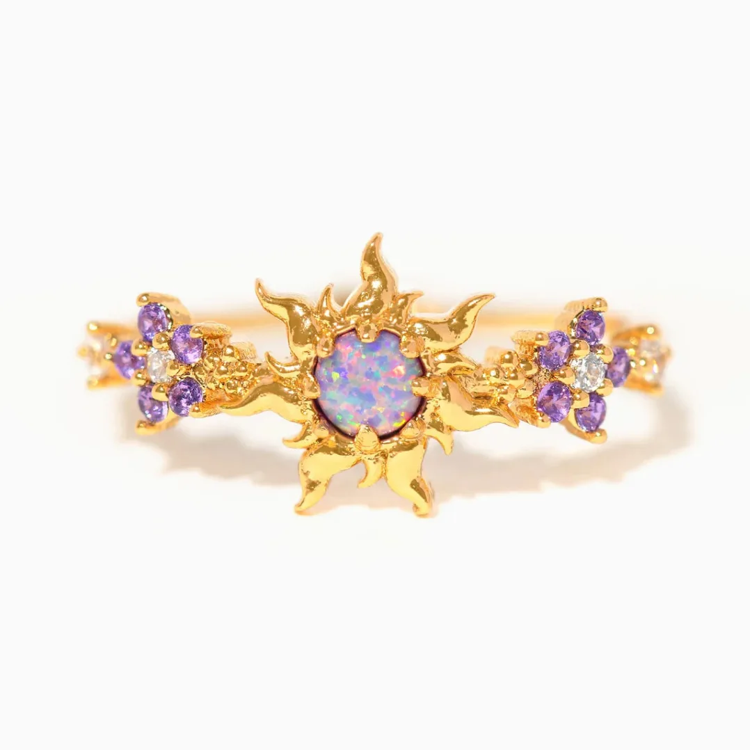 Princess Ring Zircon Princess Ring For Women Girl Fashion Vintage Heart Zircon Animal Adjustable Rings Jewelry Gift