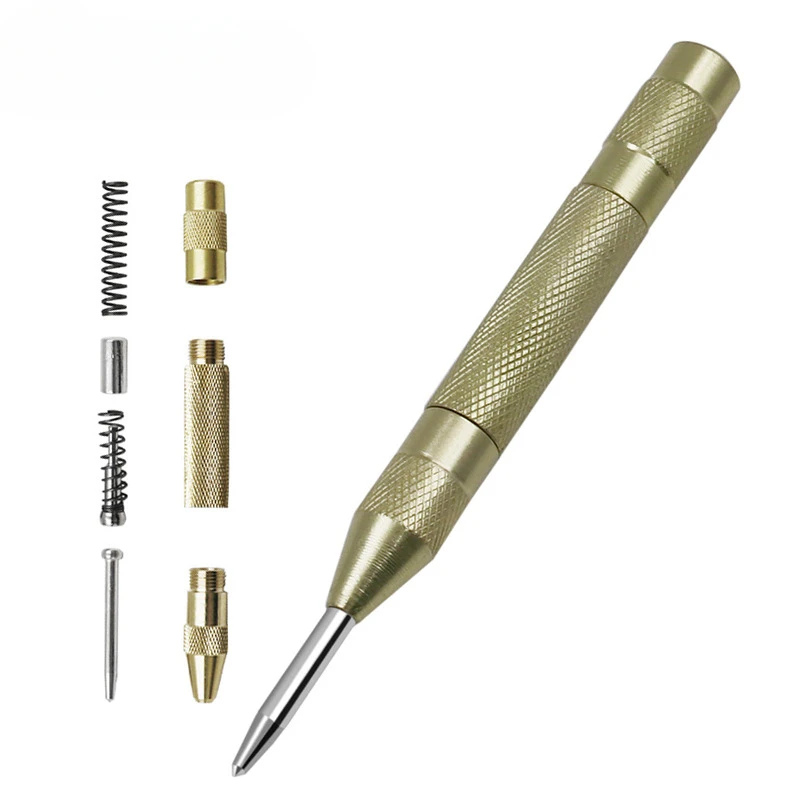 130MM Convenient Automatic Center Punch Locator Woodworking Metal Drill Marking Starting Holes Tool Woodwork Locator Drill Bit