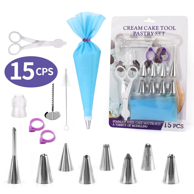 15 Douilles Patisserie, DIY Patisserie Accessoire Kit Acier