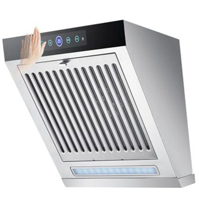 230W Mini Side Suction Range Hood Stainless Steel Panel Hanging Household Ventilator 400mm Kitchen Exhaust Cooker Hoods 220V 4