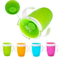 2025 Baby Learning Drinking Cup 360 Degrees Rotated Baby Water Cups Double Handle Flip Lid Leakproof Infants Water Cups Bottle 2