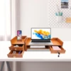 Computer Monitor Stand, Space-Saving, MDF, Computer Rack with Drawers for Study Office 1