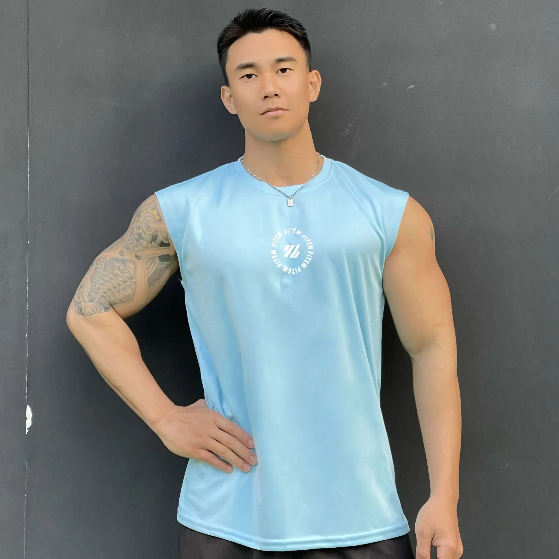 New Mens Gym Tank top Men Fitness Sleeveless Shirt Male Mesh Breathable Fitness Sports Vest Undershirt Gyms Running Vest Men Sf21d950bcceb442fb9396ec8c489d98cH