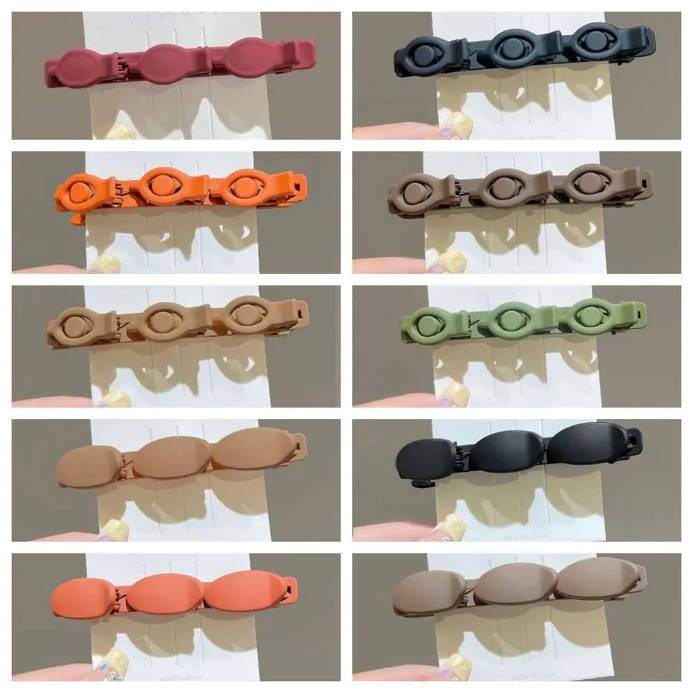 Elegant Side Barrettes Braided Hair Clip Korean Style Hairpin Duckbill Clip Headwear Plastic Bangs Clip Streetwear