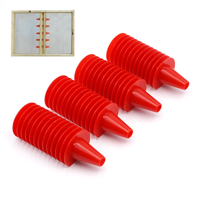 10Pcs Honey Bee Red Nest Door Ventilation Opening Beehive Box Entrance Gate Plastic Beekeeping Air Door Vent Tools Supplies