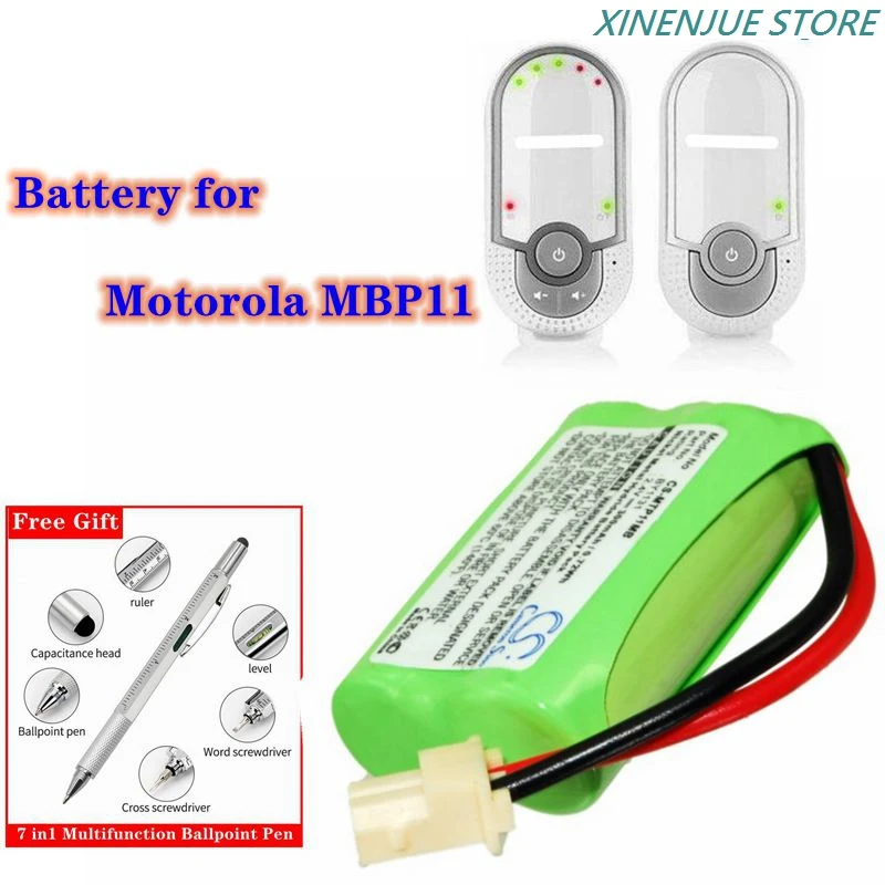 BATTERIE POUR BABYPHONE MOTOROLA MBP30, NAVICOM RT650 - 12