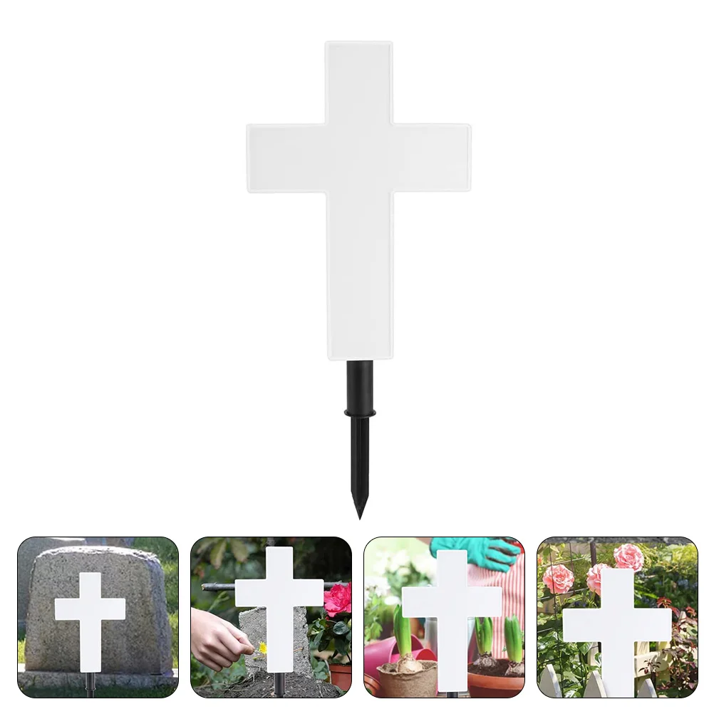 

Outdoor Decorative Lights Cemetery Solar Halloween Cross Lamp Commemorate Stick