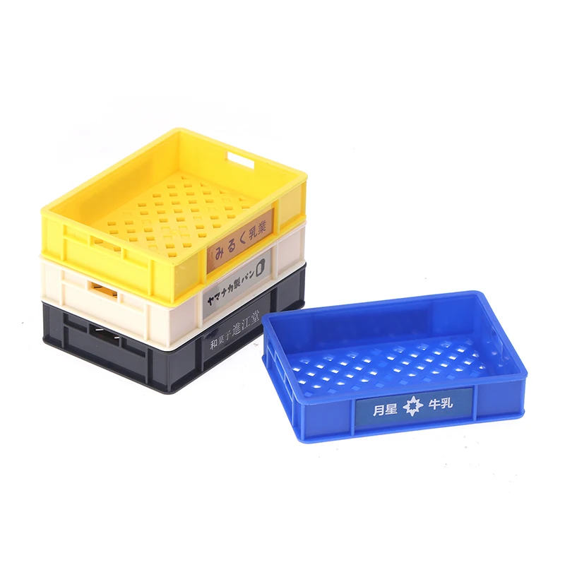 

Kitchen Decor Toy Dollhouse Accessories Supermarket Scene Decoration 1:12 Miniature Drink Milk Bread Storage Basket Model