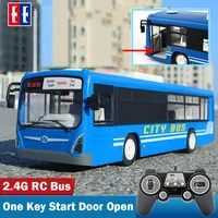 Double E RC Bus 1/14 Radio Controlled Truck Model Open Door Tour Bus with Sound and Light Electronic Truck Kid Toy for Children 2