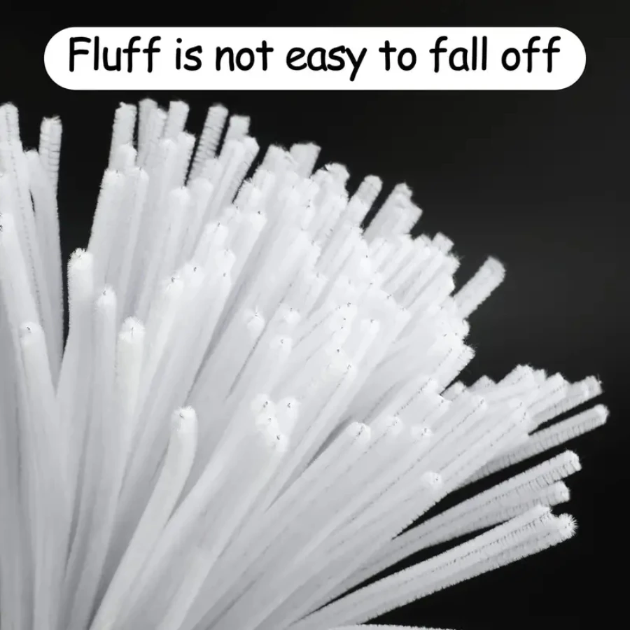 Chenille Pipe Cleaners 300pcs 12 Inch White for Crafts Creative DIY Decorations