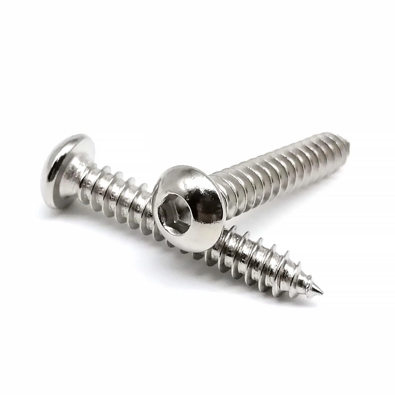 Hexagon socket screw M2 M2.3 M2.6 M3 M4 M5 M6 Allen hexagon hex socket button round head self tapping wood screw A2-70 304 stainless steel L = 4-50mm