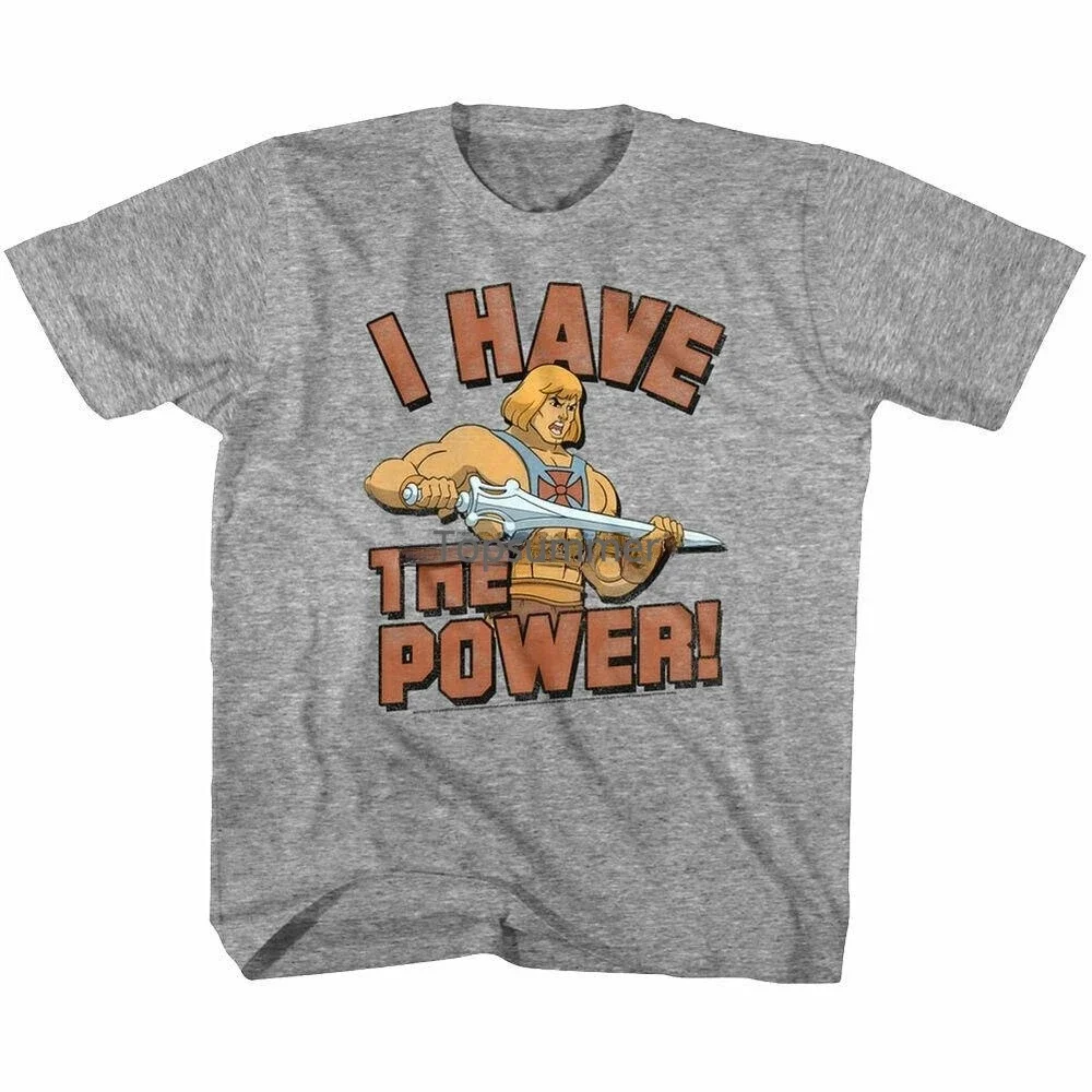 

Masters Of The Universe He-Man I Have The Power Kids T Shirt Boys Girls Baby You(1)