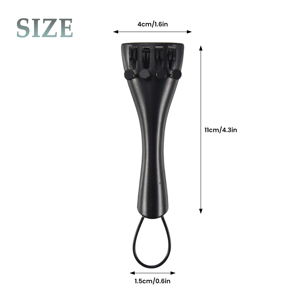 Newest 3/4 4/4 Violin Fiddle Tailpiece Hill Style with 1pcs Tailgut Tailcord 4 Fine Tuners Aluminum Alloy Durable Strong