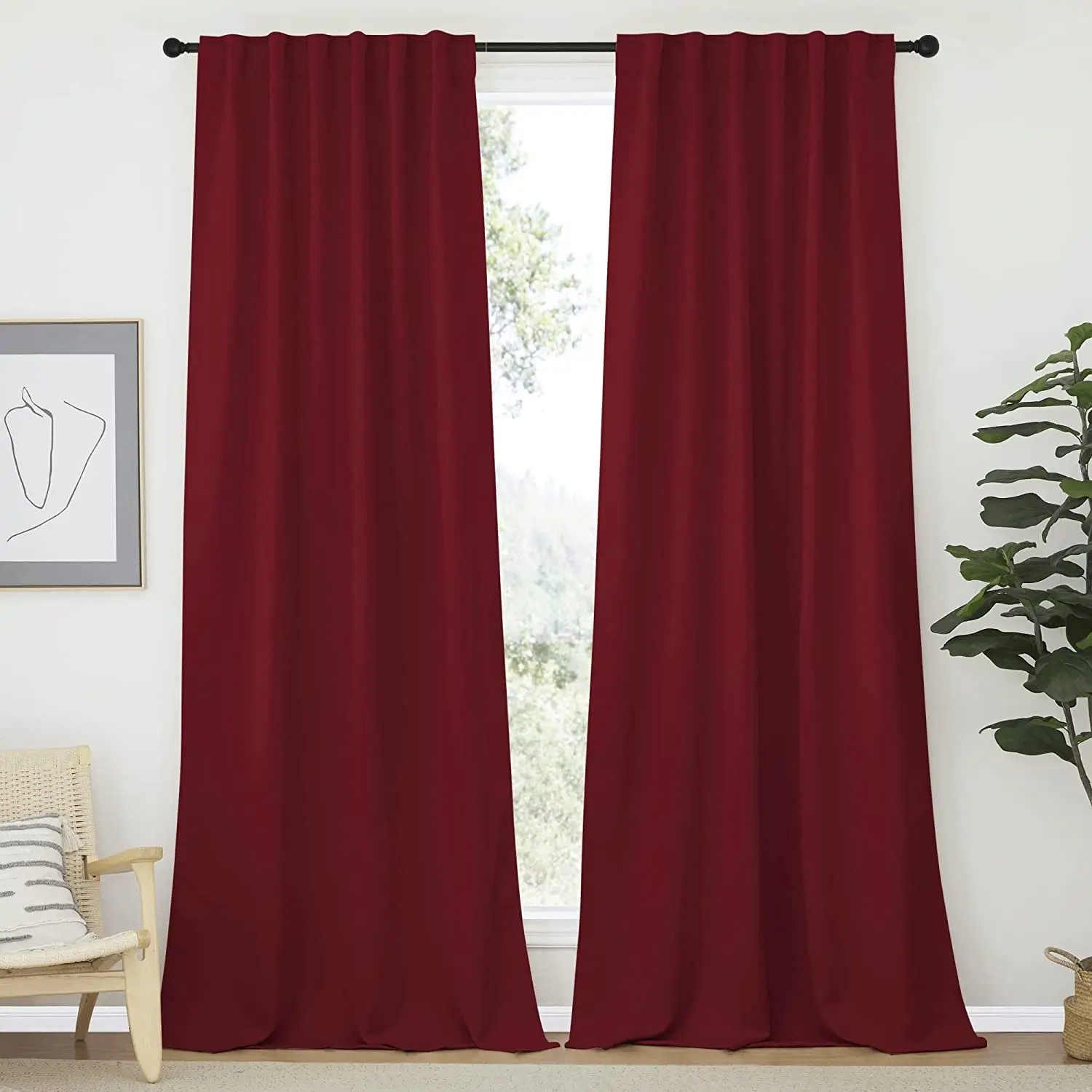 Beige Blackout Curtains for the Bedroom Modern Living room Curtains Thermal Insulation Black Window Treatments Home Decor