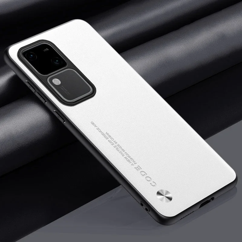 Luxury PU Leather Matte Silicone Shockproof Phone Case - Full Protection Back Cover