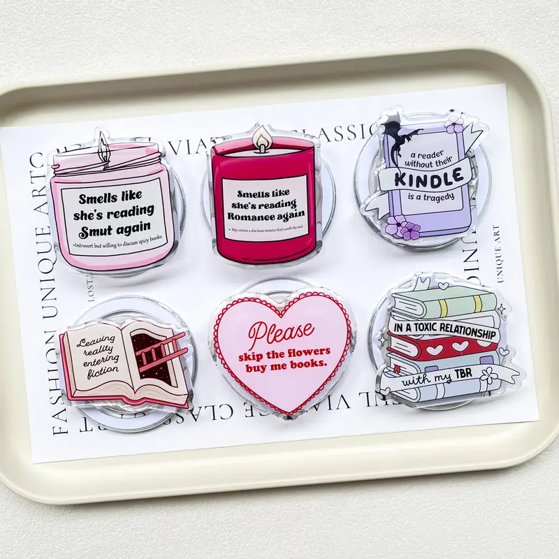 Kindle Bookish Magsafe Phone Grip Magnetic Kindle Holder Pink Kindle Accessories Bookish Merch Book for iPhone Samsung Xiaomi - Image 3