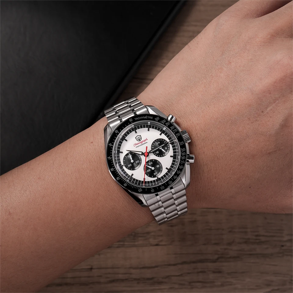 Watchdives 39mm VK63 Chronograph Watch WD1863 Stainless Steel