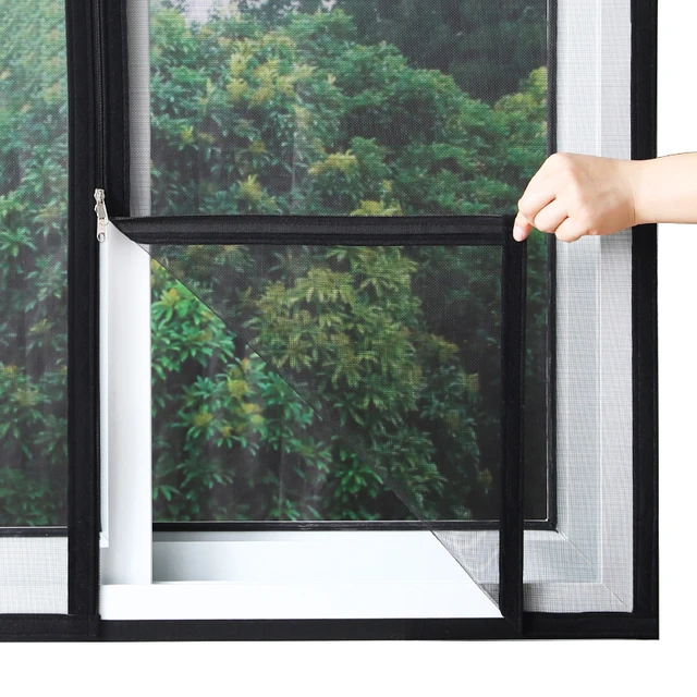Customized size，Self-adhesive zipper mosquito net, mosquito net anti-mosquito net anti-mosquito window screen，door，window mesh 4