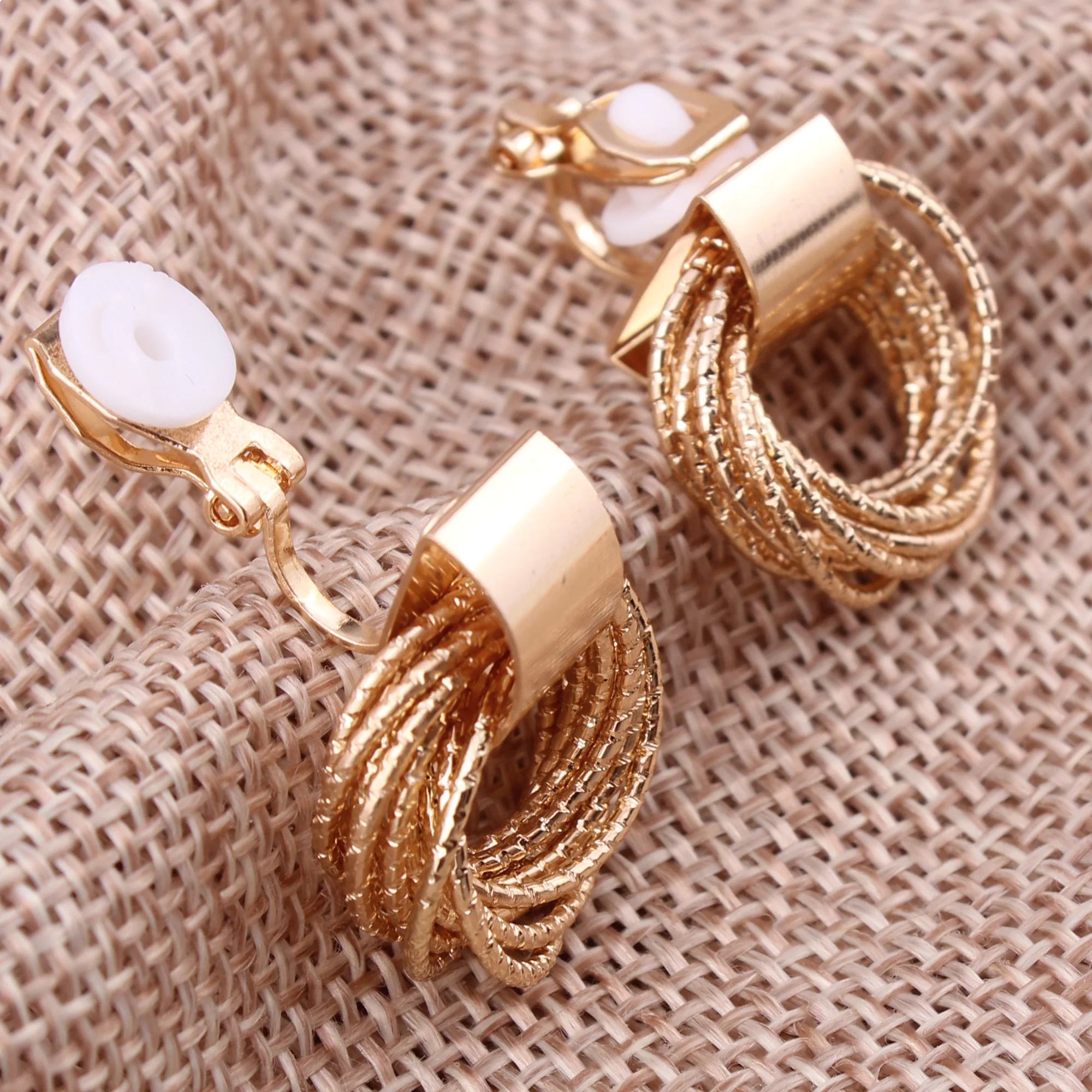 Metal Clip on Earrings No Pierced For Women Party Birthday