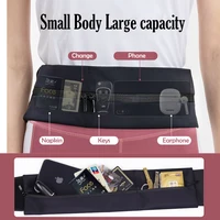 Trail Running Waist Belt Bag Gym Fitness Fanny Pack Elastic Waistband Double Zipper Pocket Racing Bag Sport Phone Case Bag 2