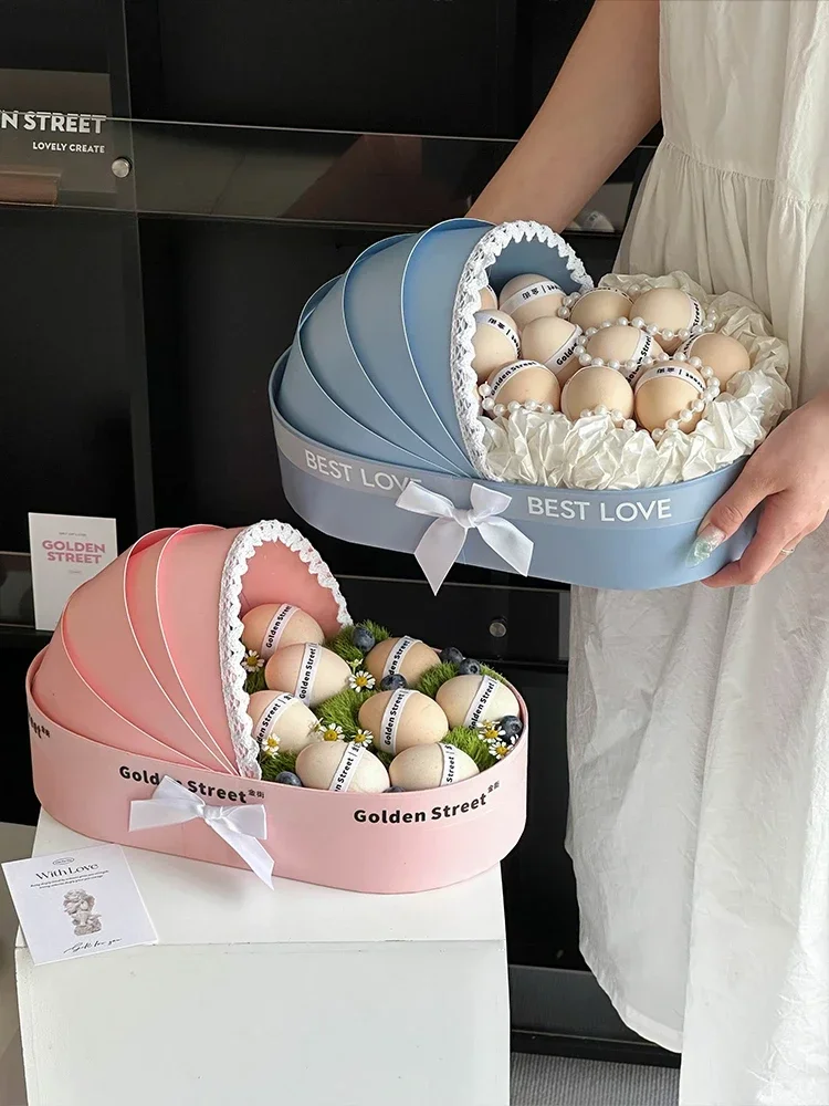 Bag Cradle Flower Box Fruits Packing Gift Box 1pcs organza gift bags party gift bags gift boxes